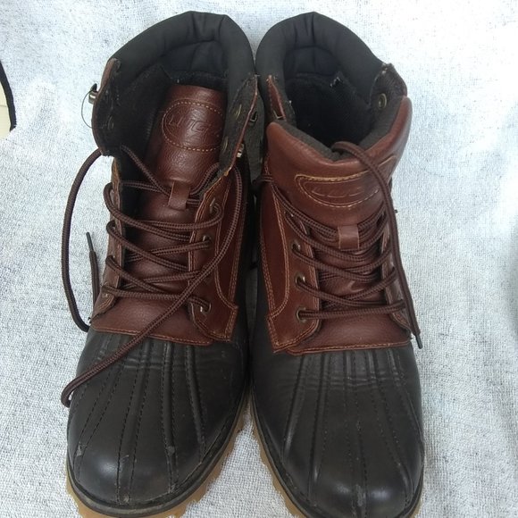LUGZ Men HARDWOOD Water & Slip Resistant Leather Boots Mens Size:9 Memory Foam